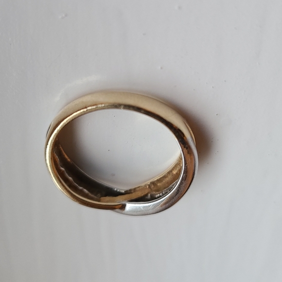 White and yellow 14K gold ring with dimonds - Picture 7 of 16